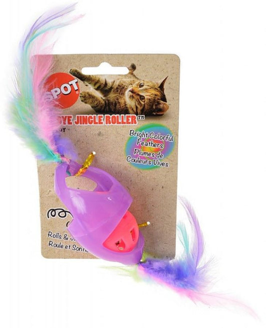 Spot Tie Dye Jingle Roller Cat Toy - Assorted Colors image 0