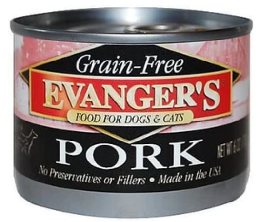 Evanger's Grain-Free Pork Canned Cat and Dog Food - 6 Oz - Case of 24 image 0