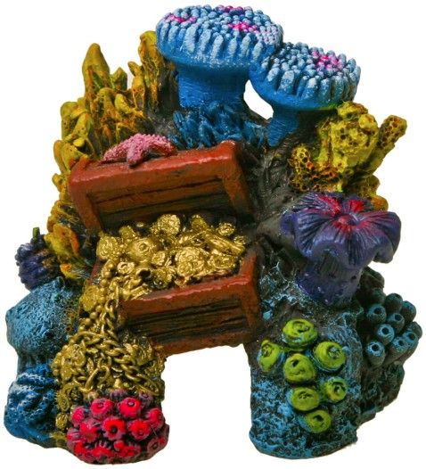 Blue Ribbon Exotic Environments Lost Treasure Reef Aquarium Ornament image 0