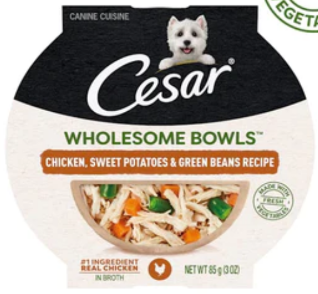 Cesar Wholesome Bowls Chicken, Sweet Potato & Green Beans - 3 oz - Case of 10 image 0