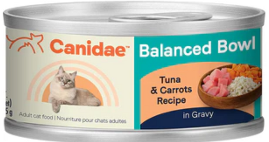 Canidae Balanced Bowl Cat Wet Food Canned Cat Food - Tuna/Carrot- 3Oz Case of 24 image 0