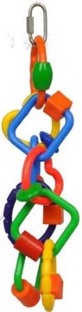 AE Cage Company Happy Beaks Plastic Rings and Blocks Bird Toy image 0