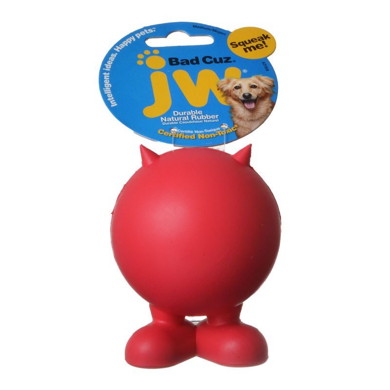 JW Pet Bad Cuz Rubber Squeaker Dog Toy image 0