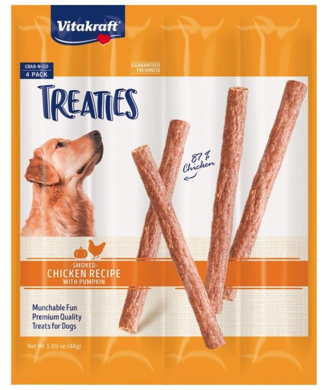 VitaKraft Treaties Smoked Chicken with Pumpkin Grab-n-Go Dog Treats image 0