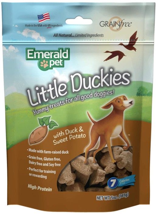 Emerald Pet Little Duckies Dog Treats with Duck and Sweet Potato image 0