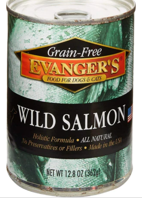 Evanger's Grain-Free Wild Salmon Canned Cat and Dog Food - 12.8 Oz - Case of 12 image 0