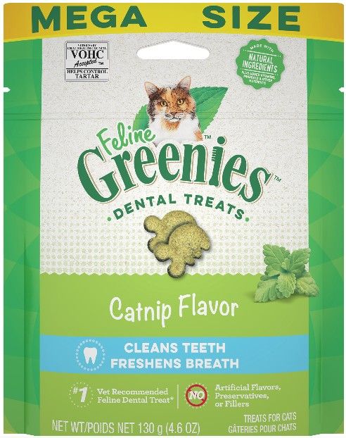 Greenies Feline Natural Dental Treats Catnip Flavor image 0