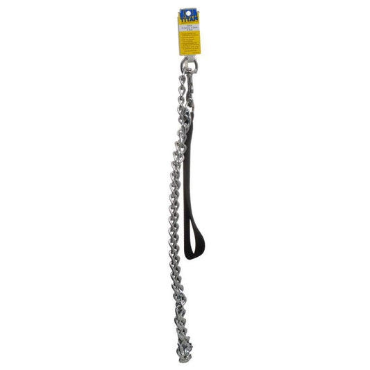 Titan Chain Lead with Nylon Handle Black image 0