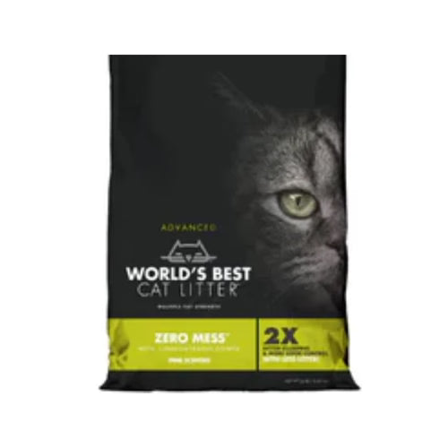 World's Best Cat Litter Yellow Bag Zero Mess Clumping - Pine Scented Litter 6lb