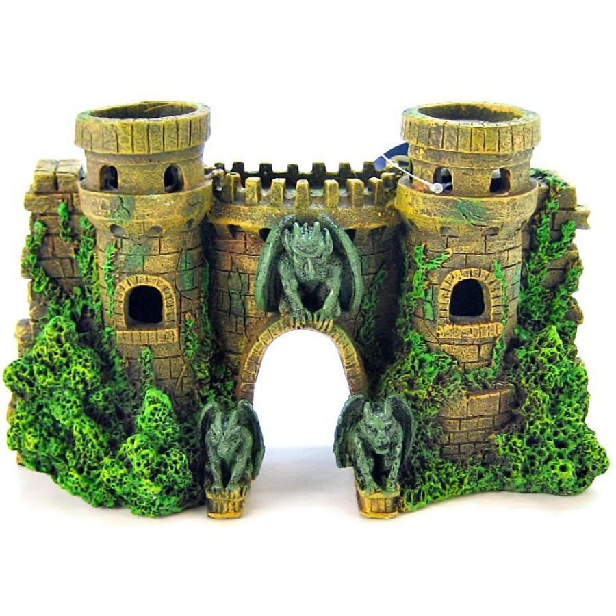 Blue Ribbon Castle Fortress with Gargoyle Ornament image 0