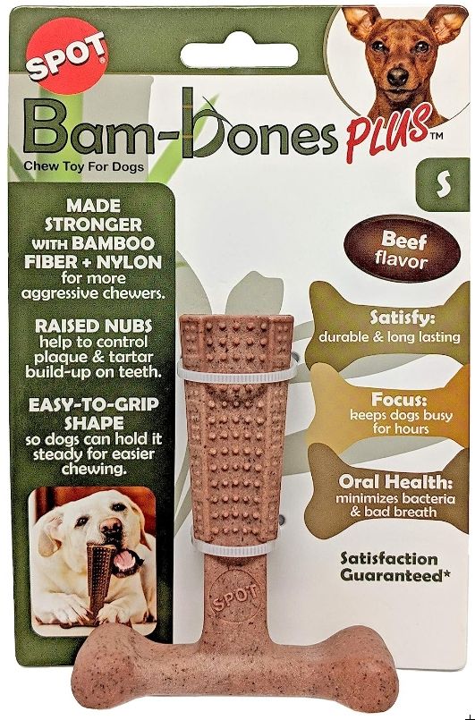 Spot Bambone Plus Beef Dog Chew Toy Small image 0