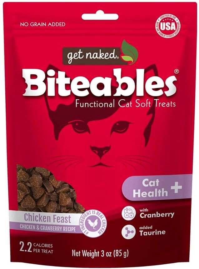 Get Naked Cat Health Biteables Soft Cat Treats Chicken Feast Flavor image 0