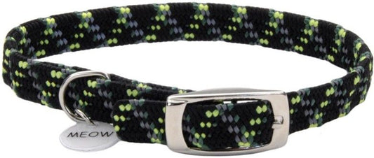 Coastal Pet Elastacat Reflective Safety Collar with Charm Black/Green image 0