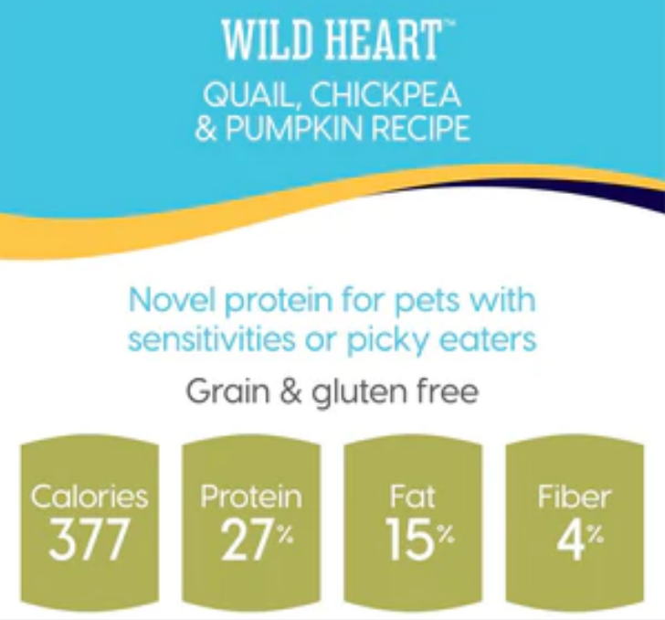 Solid Gold Wild Heart Adult Quail, Chickpeas and Pumpkin Recipe Dog Food 24lbs. image 1