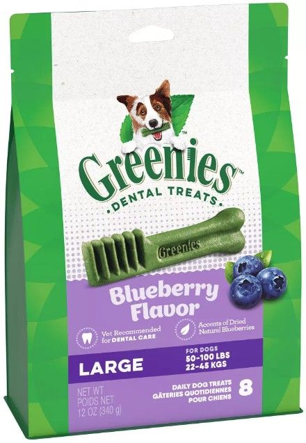 Greenies Large Dental Dog Treats Blueberry image 0