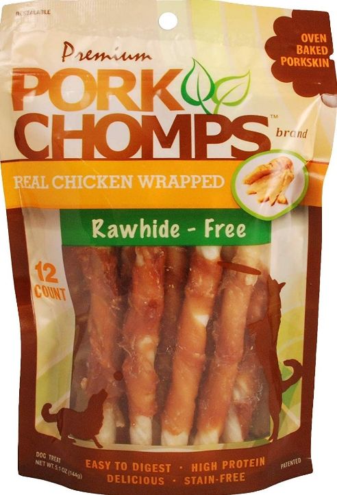 Pork Chomps Premium Real Chicken Wrapped Twists - Mini image 0