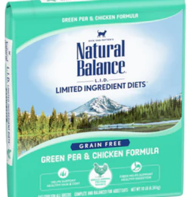Natural Balance L.I.D. Limited Ingredient Diets Green Pea & Chicken Dry Cat Food image 0