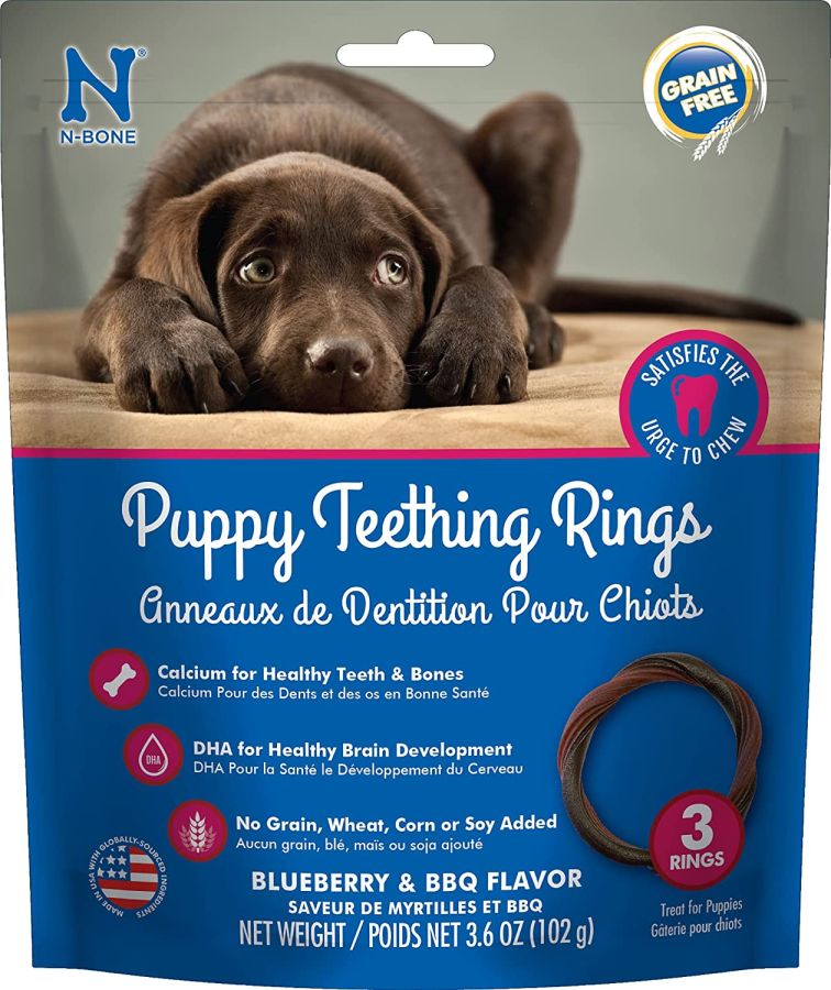 N-Bone Puppy Teething Ring Blueberry Flavor image 0