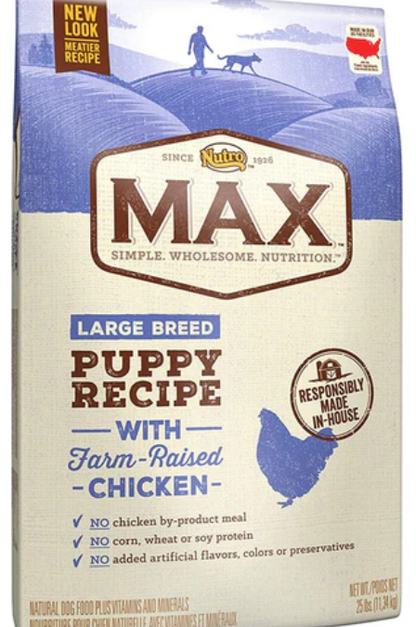 Nutro Max Large Breed Puppy Dry Dog Food - 25 Lbs image 0
