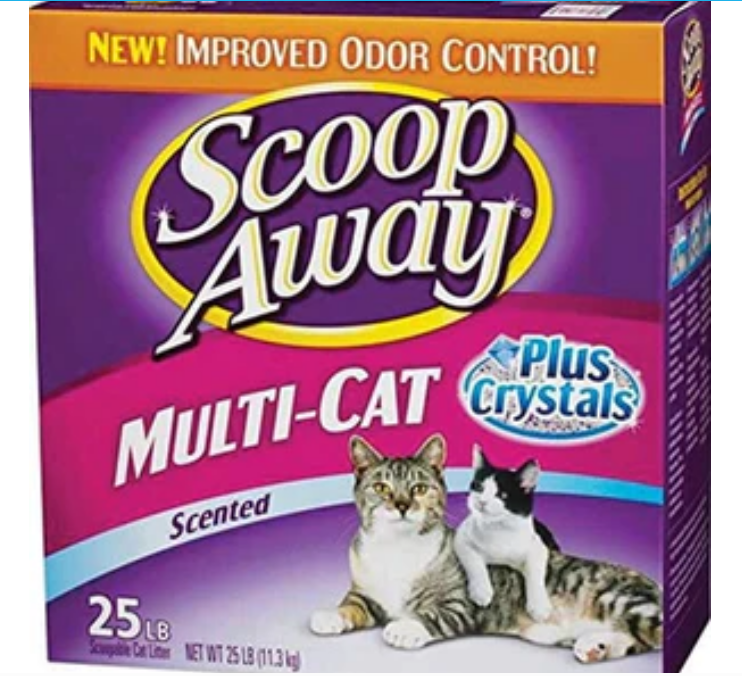Scoop Away Multi-Cat Scented Clumping Cat Litter - Meadow Fresh - 25 Lbs image 0