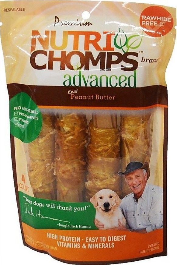 Nutri Chomps Advanced Twists Dog Treat Peanut Butter Flavor image 0
