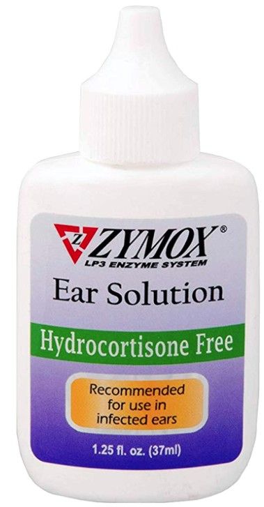 Zymox Enzymatic Ear Solution Hydrocortisone Free for Dogs and Cats image 0