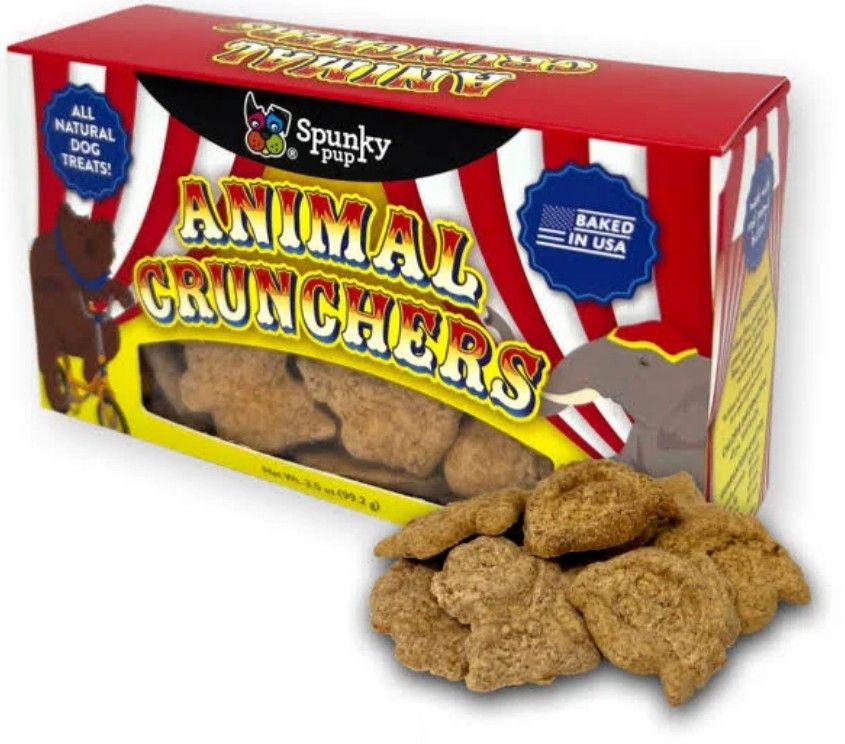 Spunky Pup Animal Crunchers All Natural Dog Biscuit Treat Peanut Butter Flavor image 0