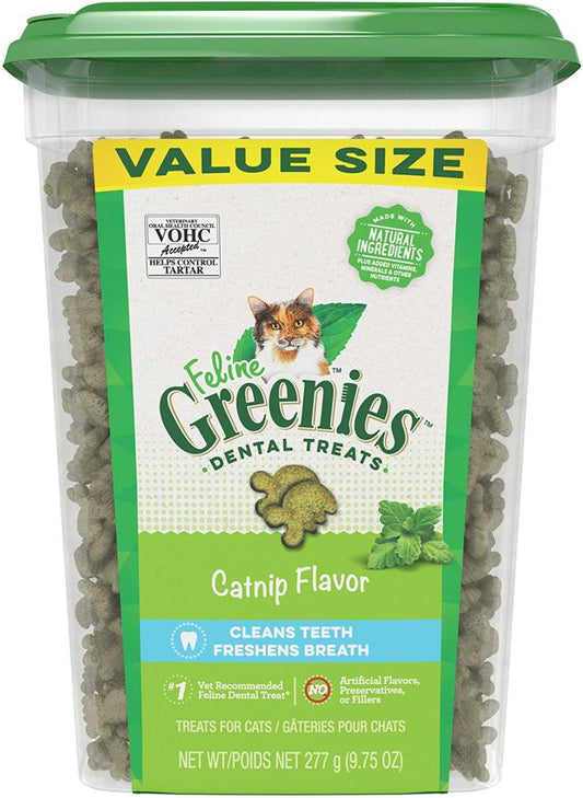 Greenies Feline Natural Dental Treats Catnip Flavor image 0