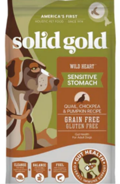 Solid Gold Wild Heart Adult Quail, Chickpeas and Pumpkin Recipe Dog Food 24lbs. image 0