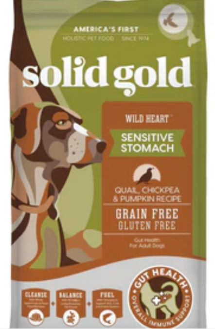 Solid Gold Wild Heart Adult Quail, Chickpeas and Pumpkin Recipe Dog Food 24lbs. image 0