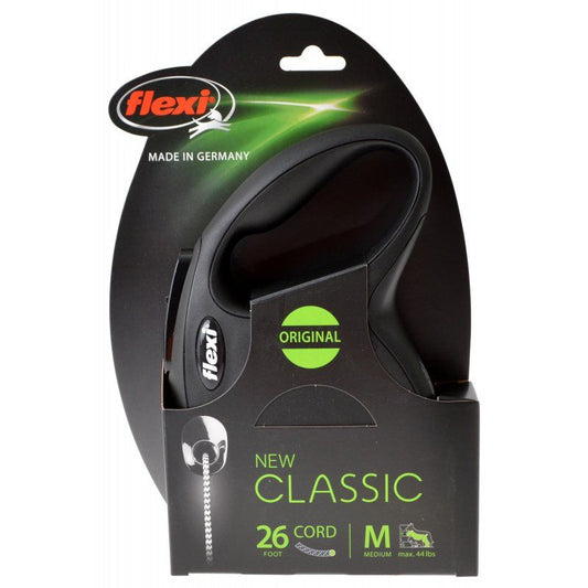 Flexi New Classic Retractable Cord Leash - Black image 0
