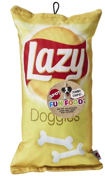 Spot Fun Food Lazy Doggie Chips Plush Dog Toy image 0