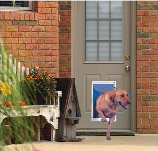 Ideal Pet Products Deluxe White Aluminum Pet Door X-Large image 0