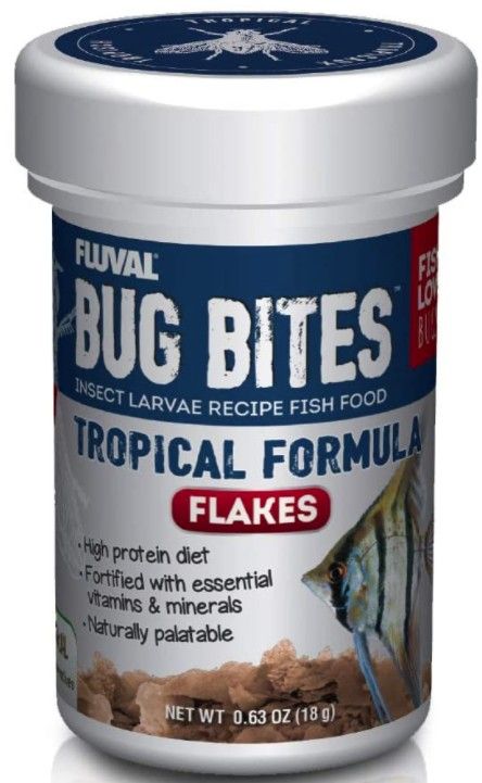Fluval Bug Bites Insect Larvae Tropical Fish Flake image 0