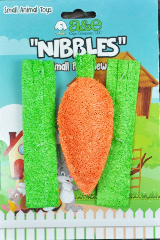 AE Cage Company Nibbles Carrot and Celery Loofah Chew Toys image 0