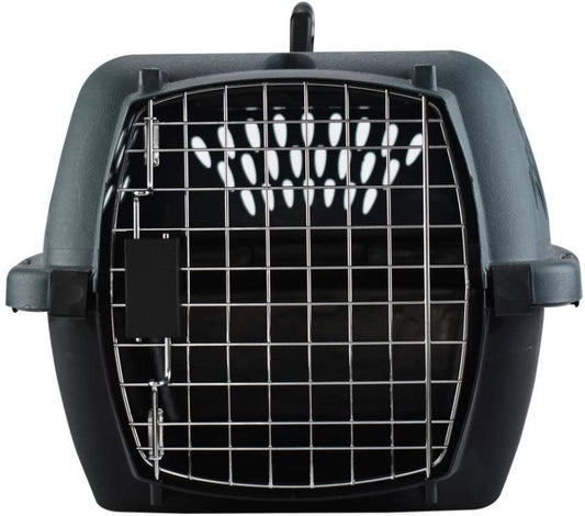 Aspen Pet Porter Heavy-Duty Pet Carrier Storm Gray and Black image 0