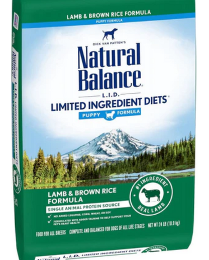 Natural Balance L.I.D. Limited Ingredient Diets Lamb & Brown Rice Puppy Formula image 0