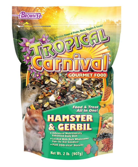 F.M. Brown's Tropical Carnival Hamster-Gerbil Gourmet Small Animal Food - 2 lb image 0