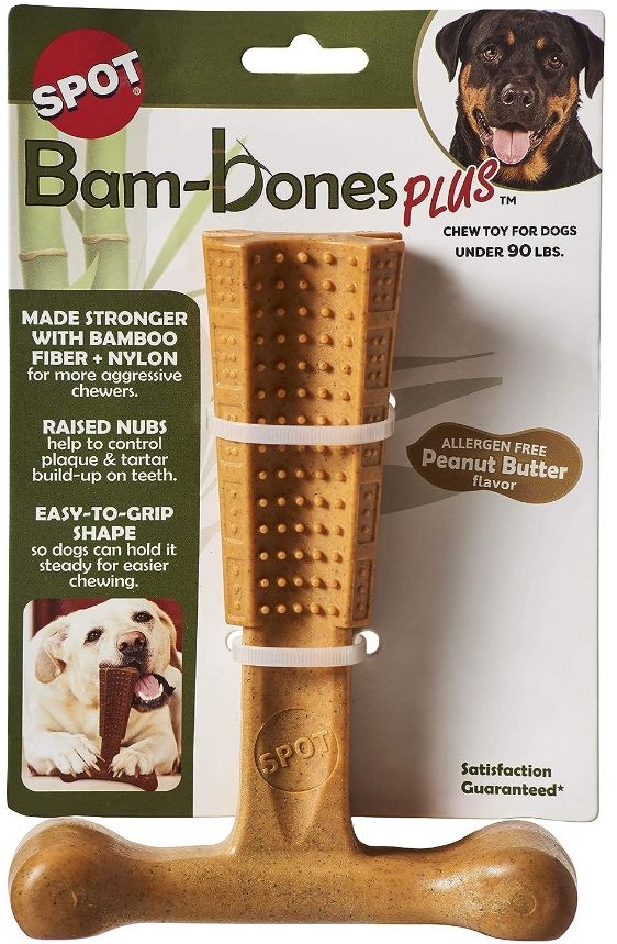 Spot Bambone Plus Peanut Butter Dog Chew Toy Large image 0