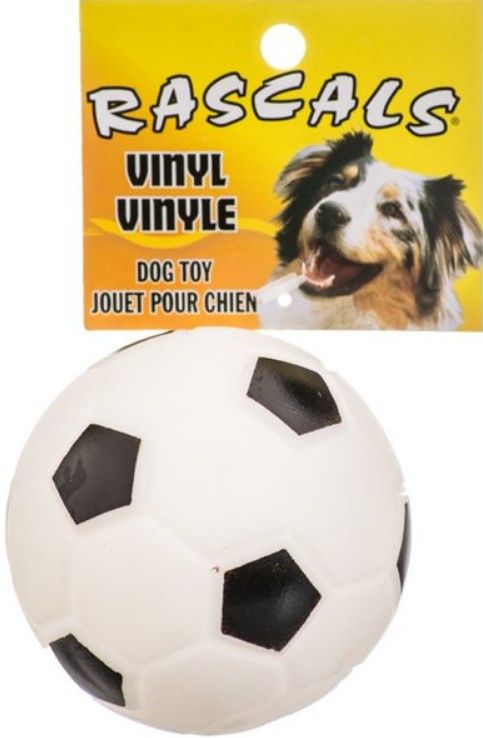 Coastal Pet Rascals Vinyl Soccer Ball for Dogs White image 0