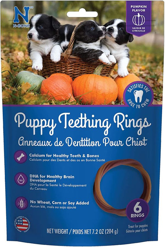 N-Bone Puppy Teething Ring - Pumpkin Flavor image 0
