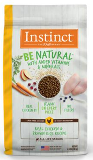 Natures Variety Instinct Be Natural Dry + Raw Dog Food 4.5Lb Bags image 0