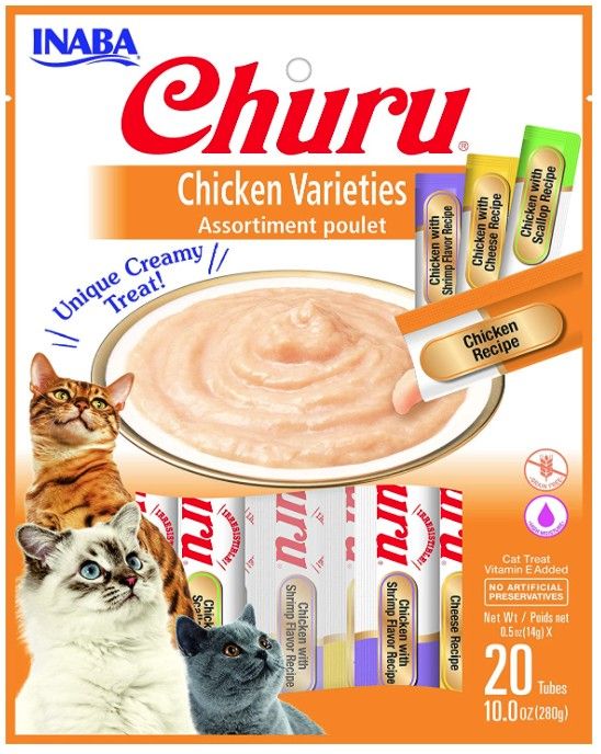 Inaba Churu Chicken Varieties Creamy Cat Treat image 0