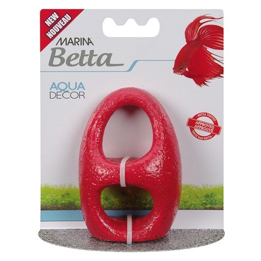 Marina Betta Aqua Decor - Red Stone Archway image 0