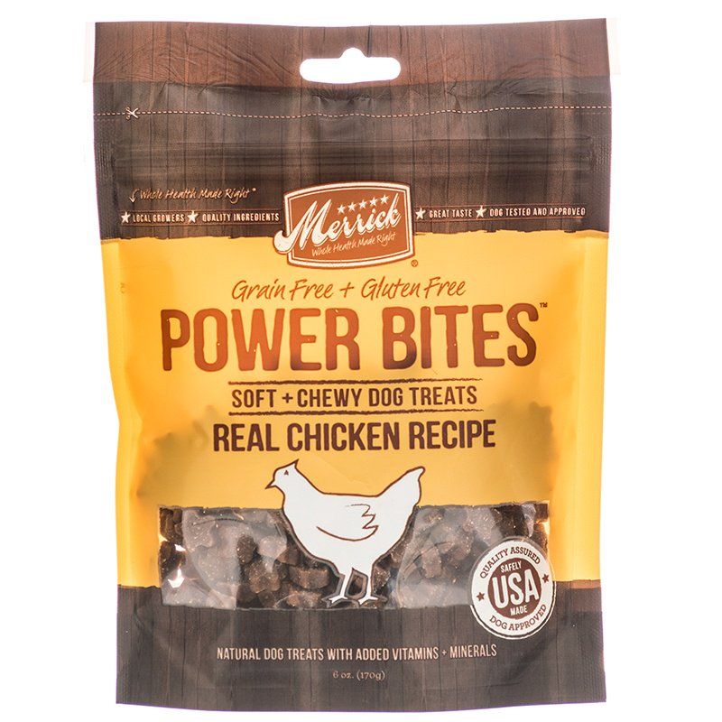 Merrick Power Bites Soft & Chewy Dog Treats - Real Chicken Recipe image 0