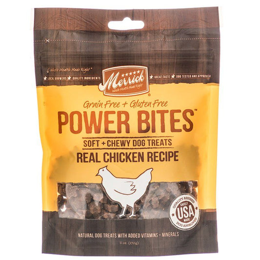 Merrick Power Bites Soft & Chewy Dog Treats - Real Chicken Recipe image 0