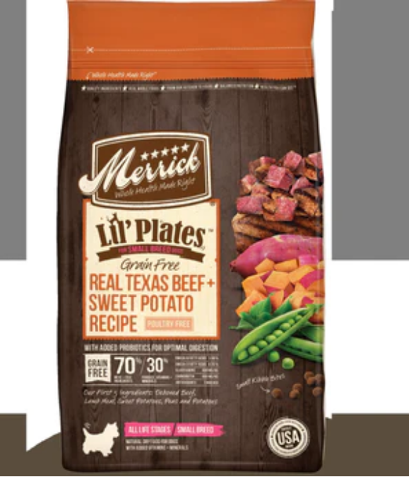 Merrick Lil' Plates Grain-Free Beef & Sweet Potato Small Breed Dry Dog Food image 0