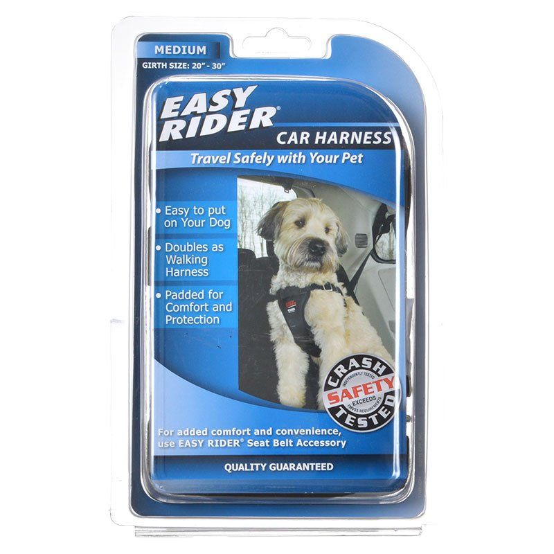 Coastal Pet Easy Rider Car Harness - Black - Medium (Girth Size 20"-30") image 0