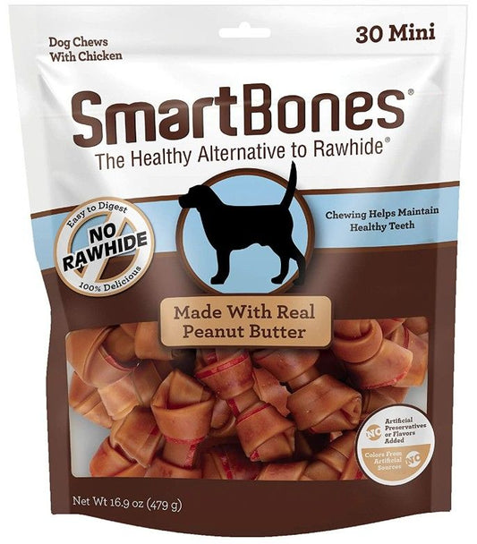 SmartBones Mini Chicken and Peanut Butter Bones Rawhide Free Dog Chew image 0