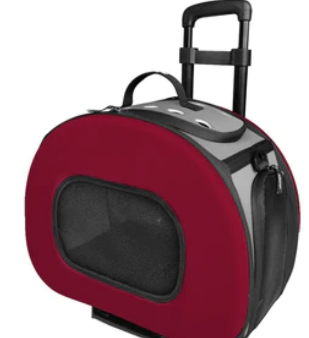 Pet Life® 'Final Destination' 2-in-1 Tough-Shell Wheeled Collapsible Pet Carrier image 1